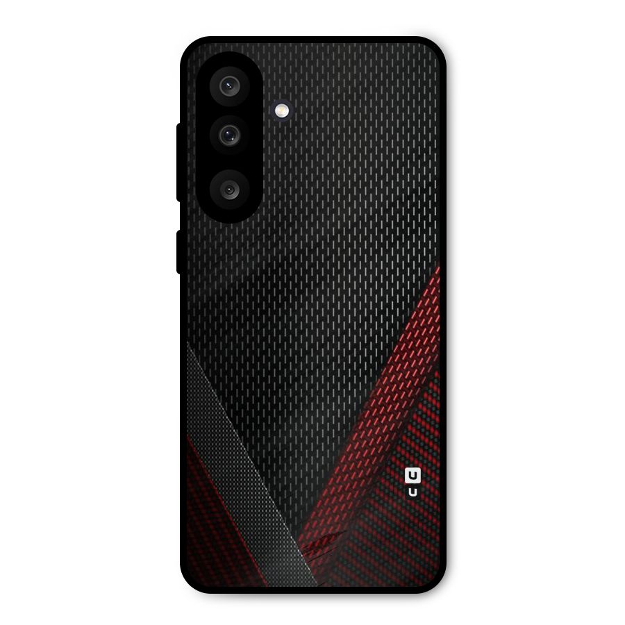 Classy Black Red Design Metal Back Case for Galaxy M56