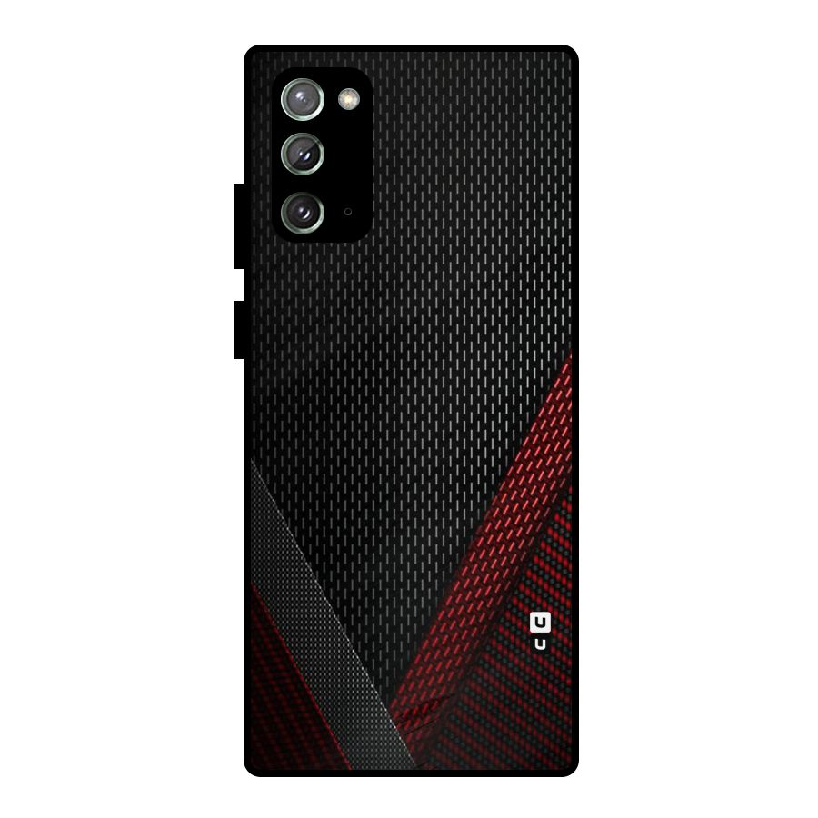 Classy Black Red Design Metal Back Case for Galaxy Note 20