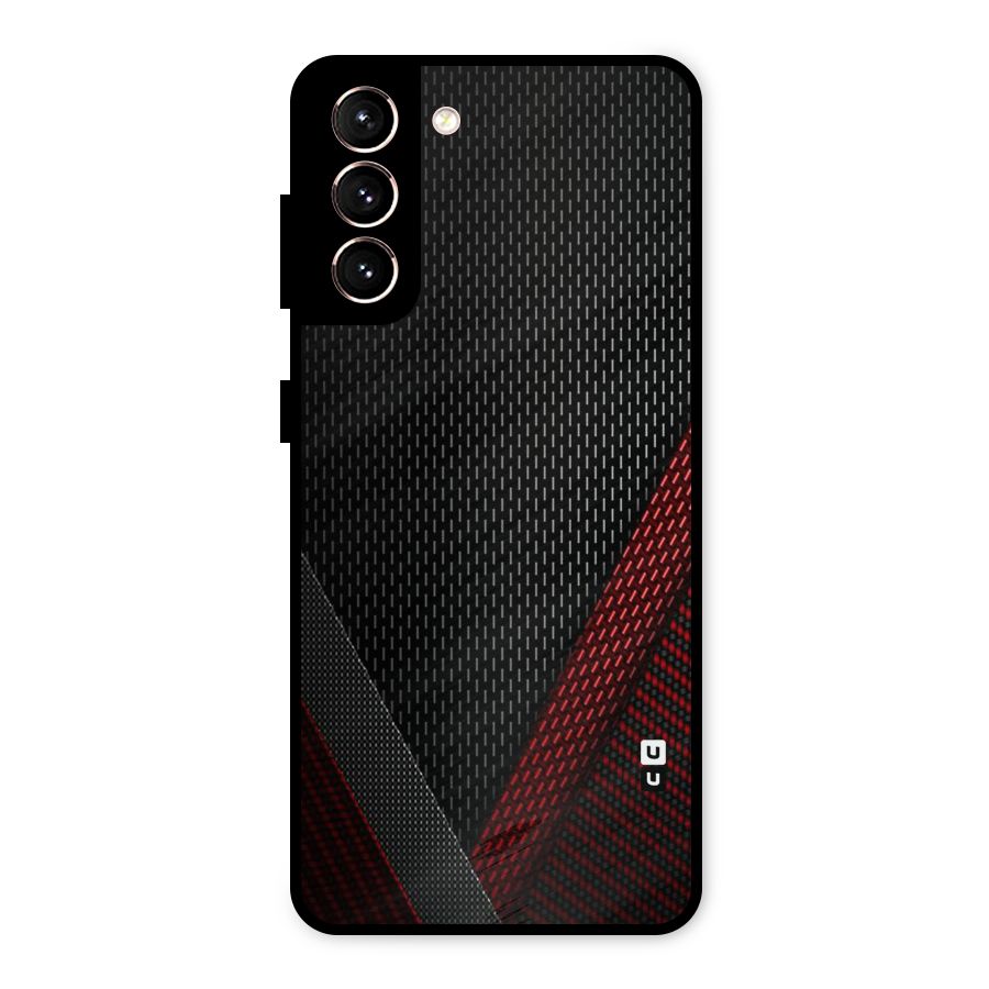 Classy Black Red Design Metal Back Case for Galaxy S21 5G
