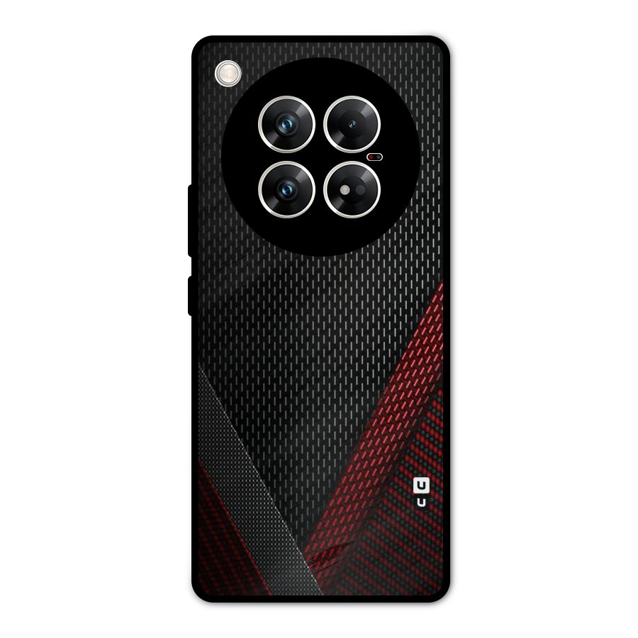 Classy Black Red Design Metal Back Case for Infinix Zero 40 5G