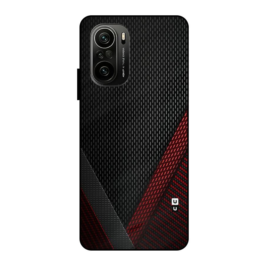 Classy Black Red Design Metal Back Case for Mi 11x