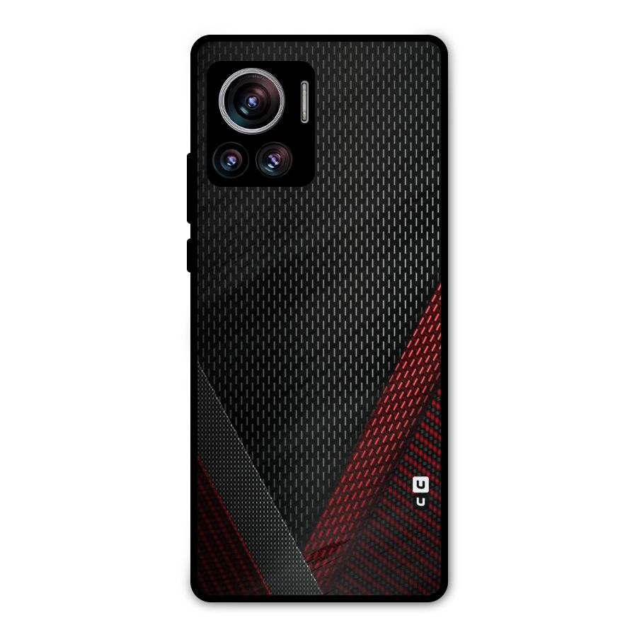Classy Black Red Design Metal Back Case for Motorola Edge 30 Ultra