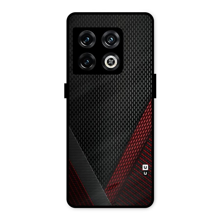 Classy Black Red Design Metal Back Case for OnePlus 10 Pro 5G