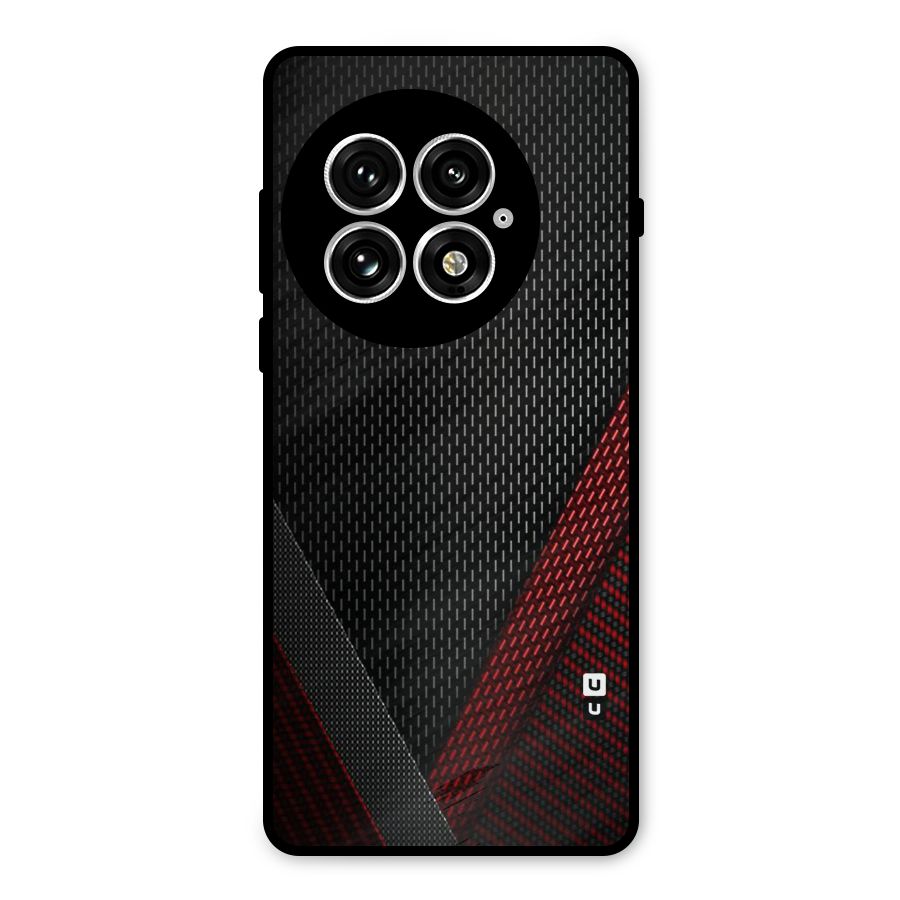 Classy Black Red Design Metal Back Case for OnePlus 13