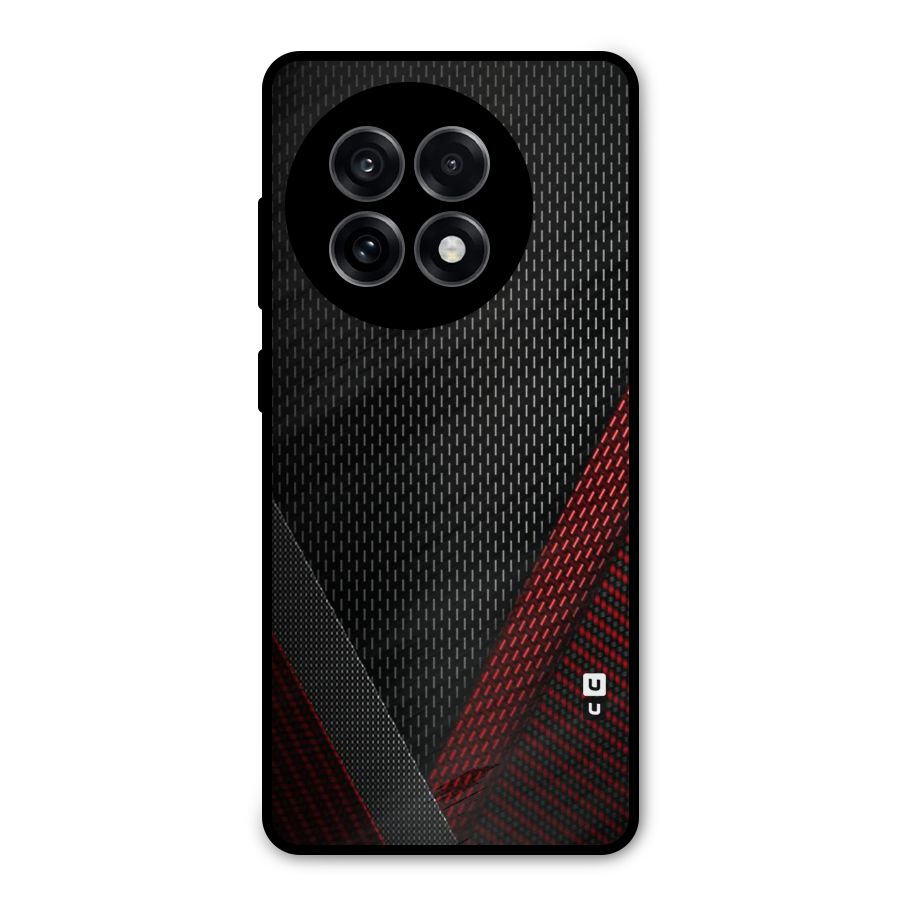 Classy Black Red Design Metal Back Case for OnePlus 13R