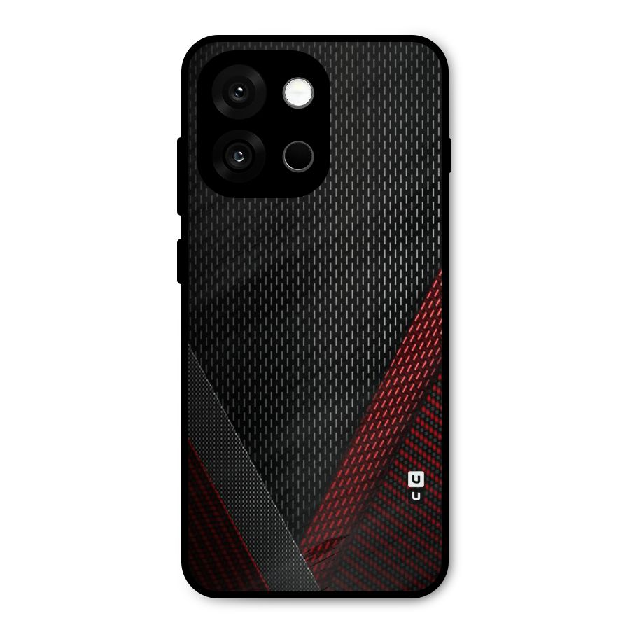 Classy Black Red Design Metal Back Case for OnePlus 13s