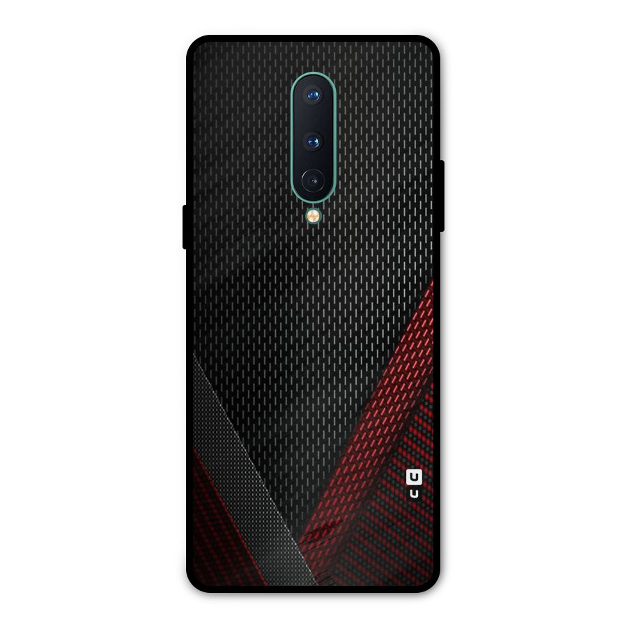 Classy Black Red Design Metal Back Case for OnePlus 8