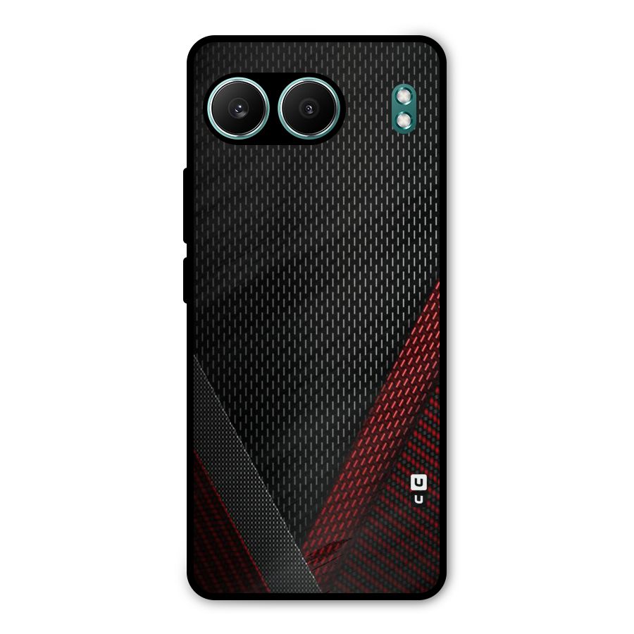 Classy Black Red Design Metal Back Case for OnePlus Nord 4
