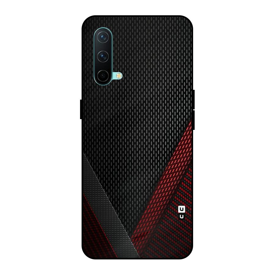 Classy Black Red Design Metal Back Case for OnePlus Nord CE 5G
