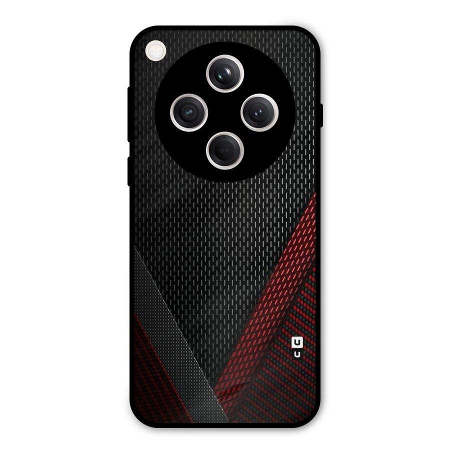 Classy Black Red Design Metal Back Case for Oppo Find X8