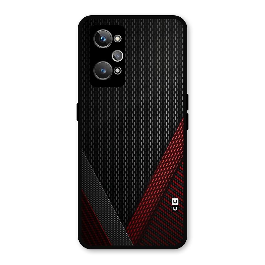 Classy Black Red Design Metal Back Case for Realme GT Neo 3T
