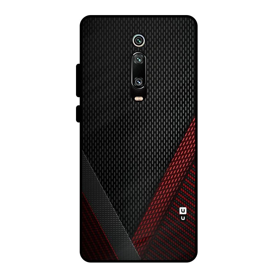 Classy Black Red Design Metal Back Case for Redmi K20