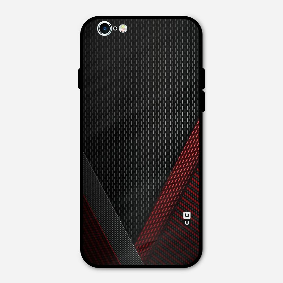 Classy Black Red Design Metal Back Case for iPhone 6 6s