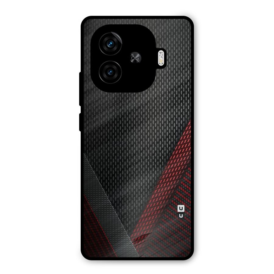Classy Black Red Design Metal Back Case for iQOO Neo 10R