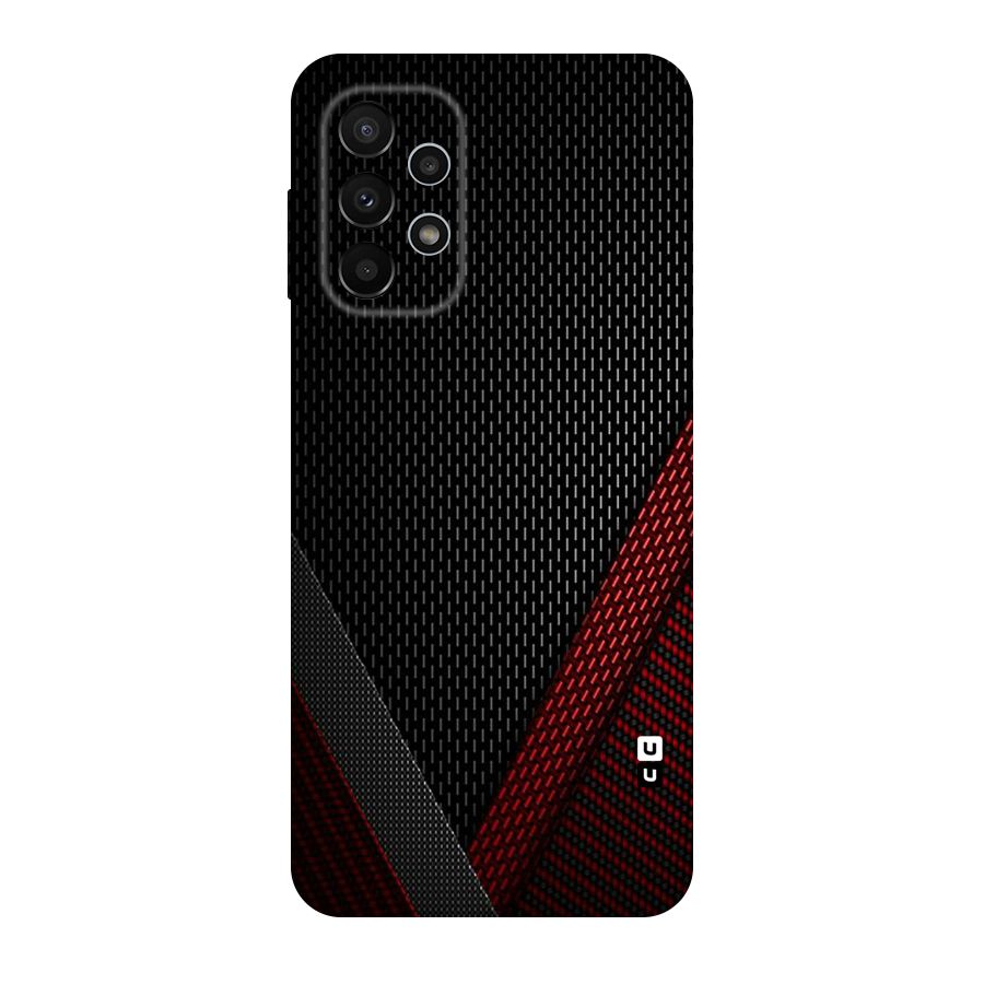 Classy Black Red Design Original Polycarbonate Back Case for Galaxy A23