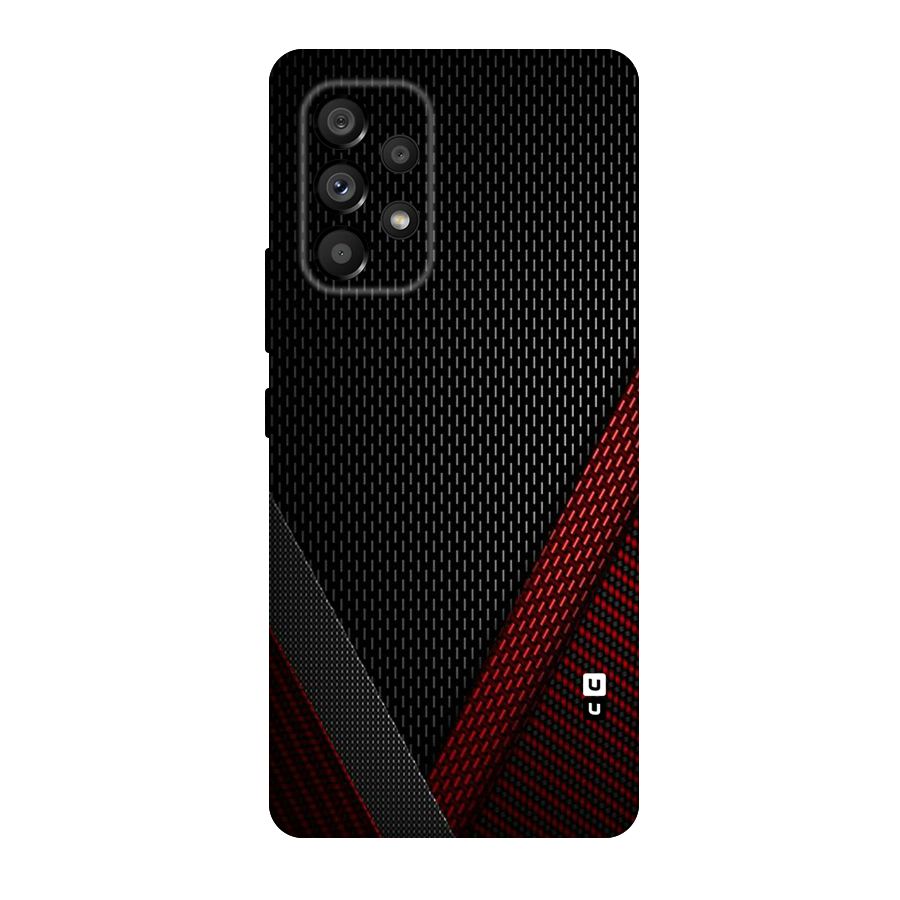 Classy Black Red Design Original Polycarbonate Back Case for Galaxy A53 5G