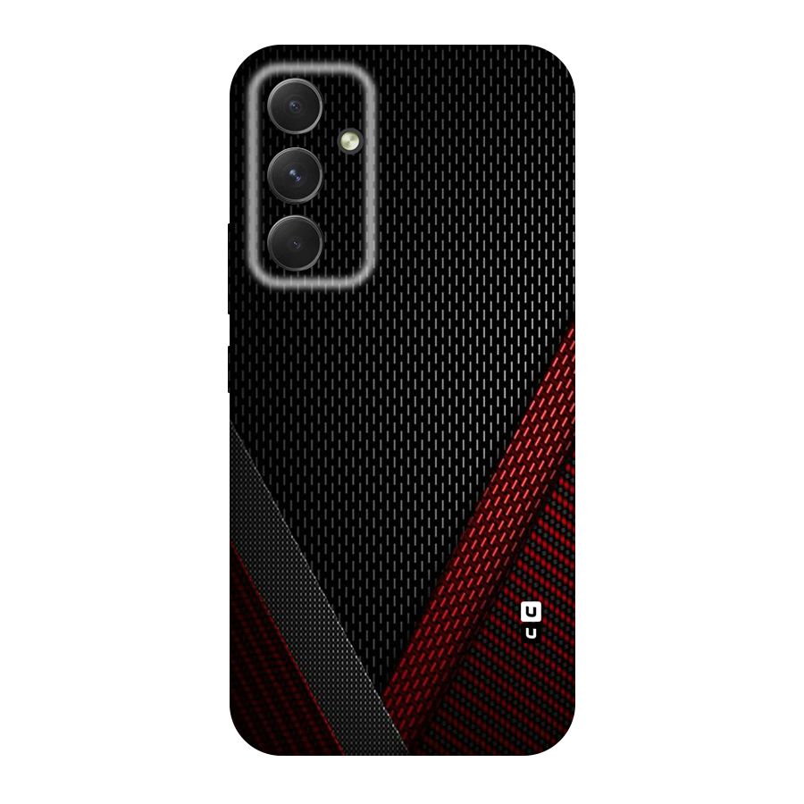 Classy Black Red Design Original Polycarbonate Back Case for Galaxy A54