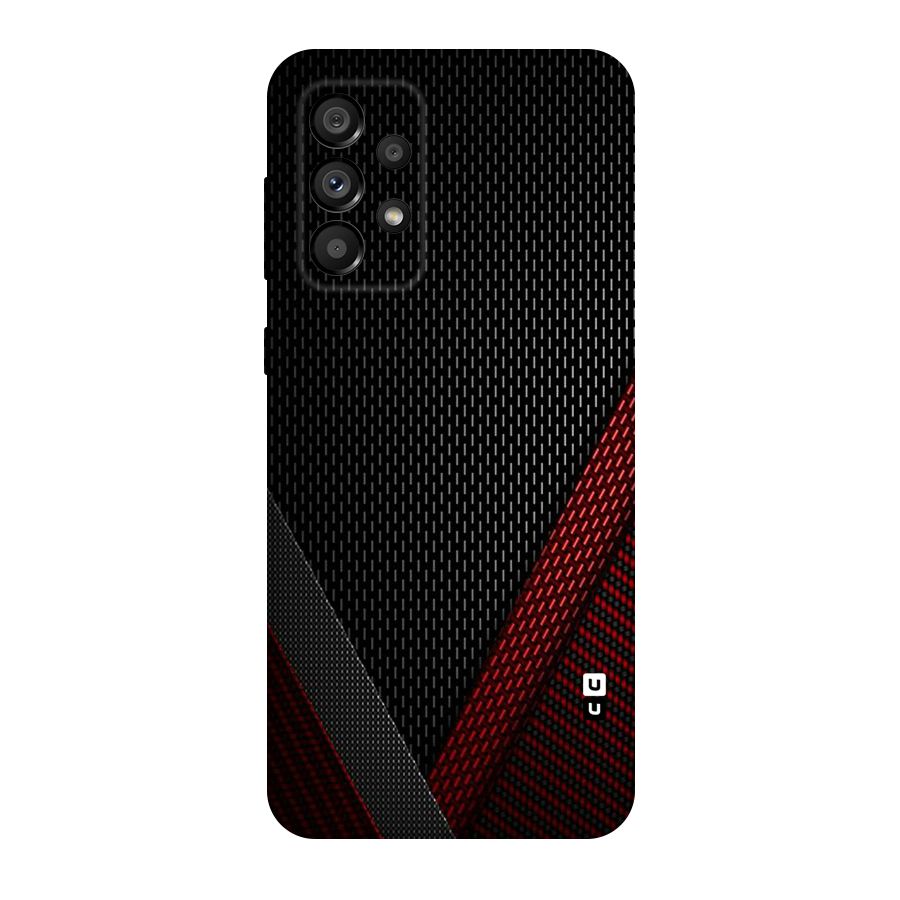 Classy Black Red Design Original Polycarbonate Back Case for Galaxy A73 5G