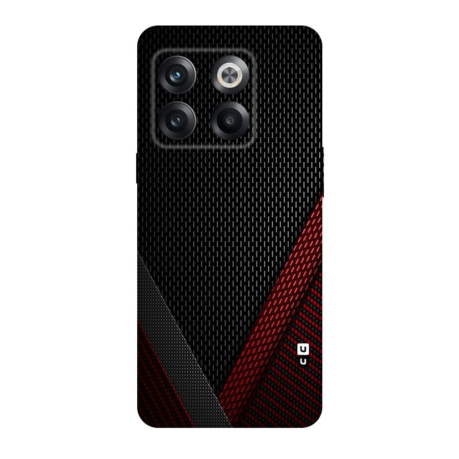 Classy Black Red Design Original Polycarbonate Back Case for OnePlus 10T