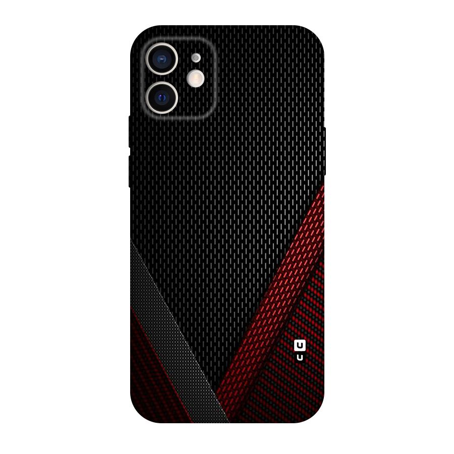 Classy Black Red Design Original Polycarbonate Back Case for iPhone 12