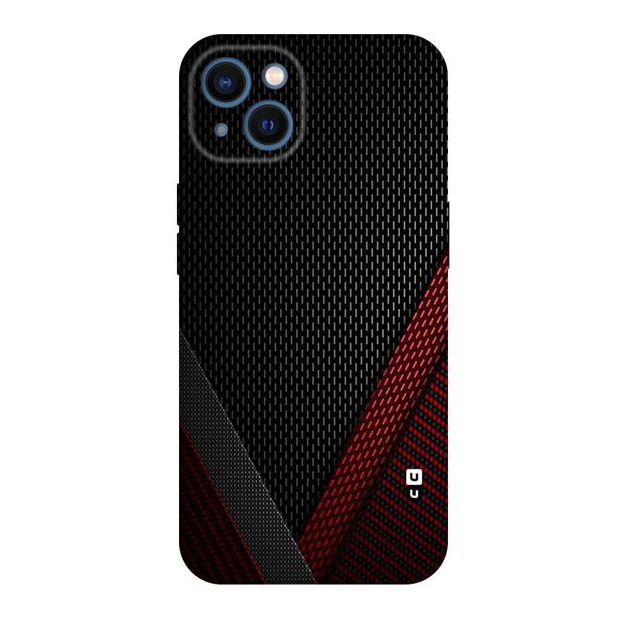 Classy Black Red Design Original Polycarbonate Back Case for iPhone 13