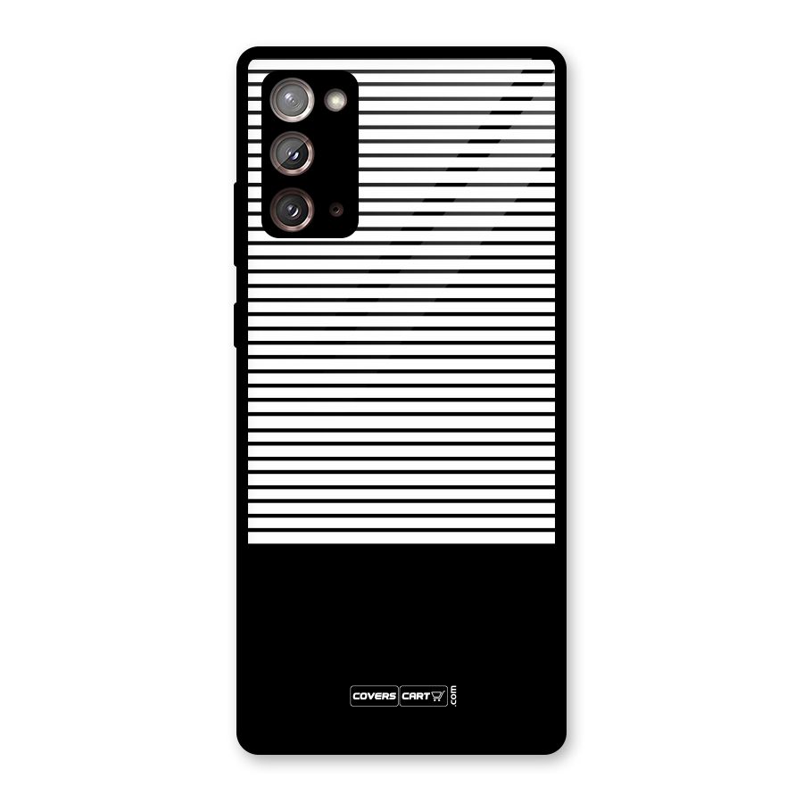 Classy Black Stripes Glass Back Case for Galaxy Note 20