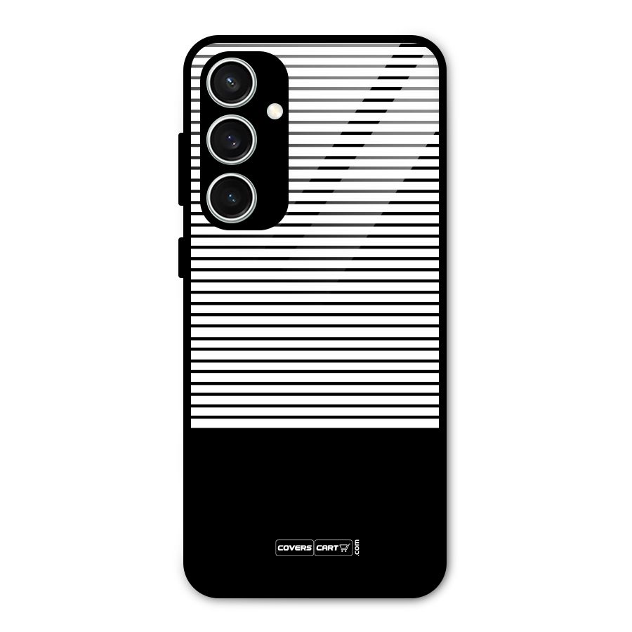 Classy Black Stripes Glass Back Case for Galaxy S23 FE