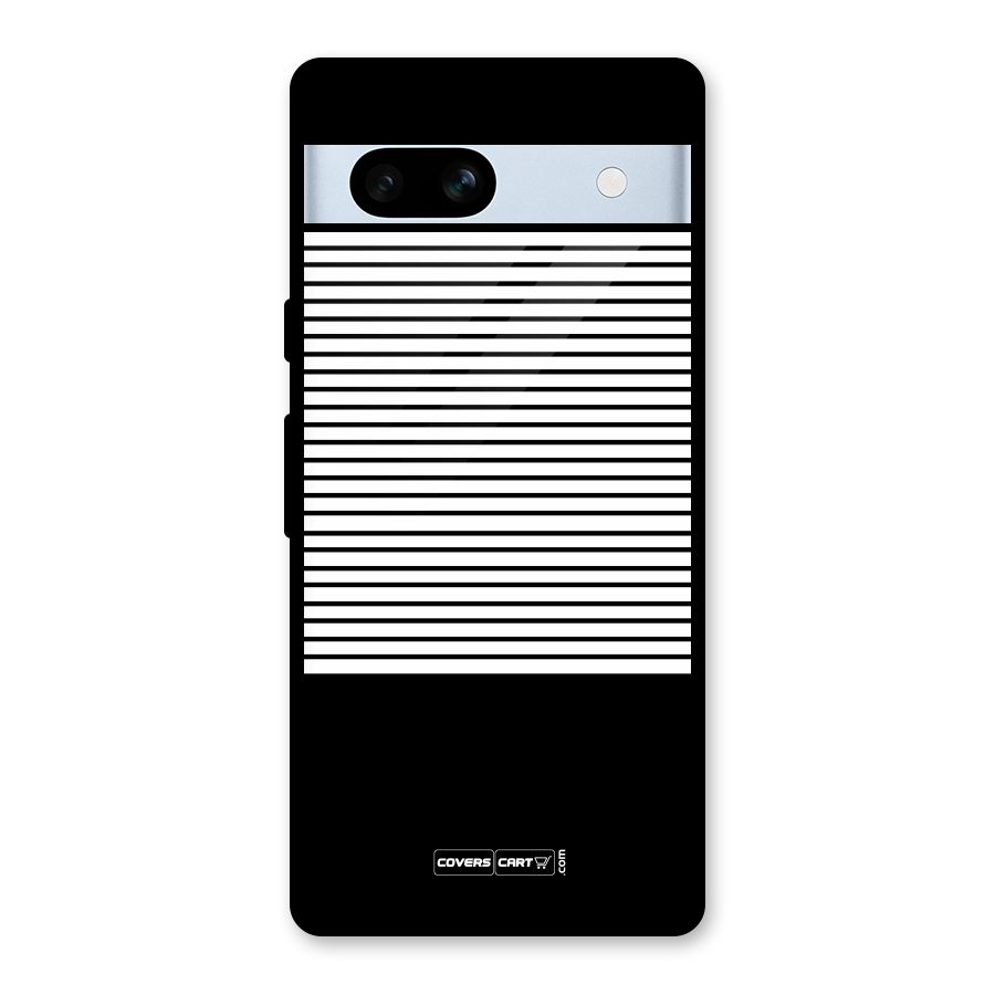 Classy Black Stripes Glass Back Case for Google Pixel 7a