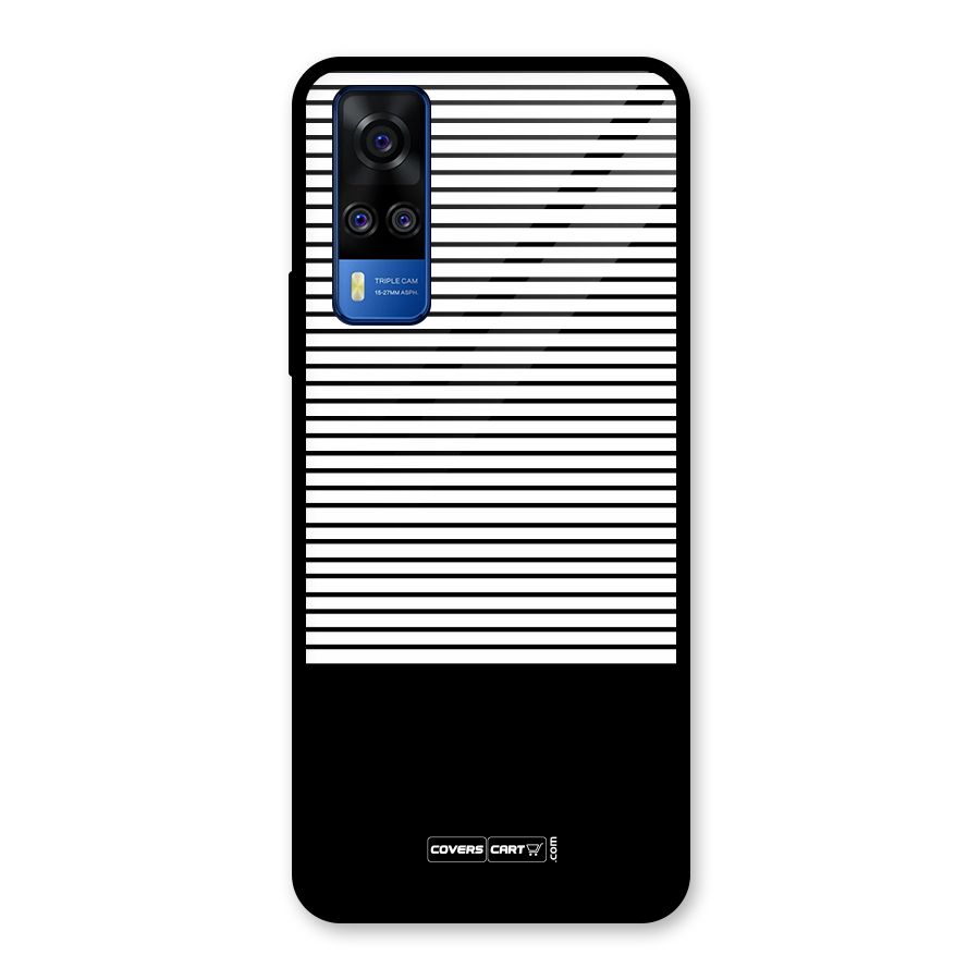 Classy Black Stripes Glass Back Case for Vivo Y31