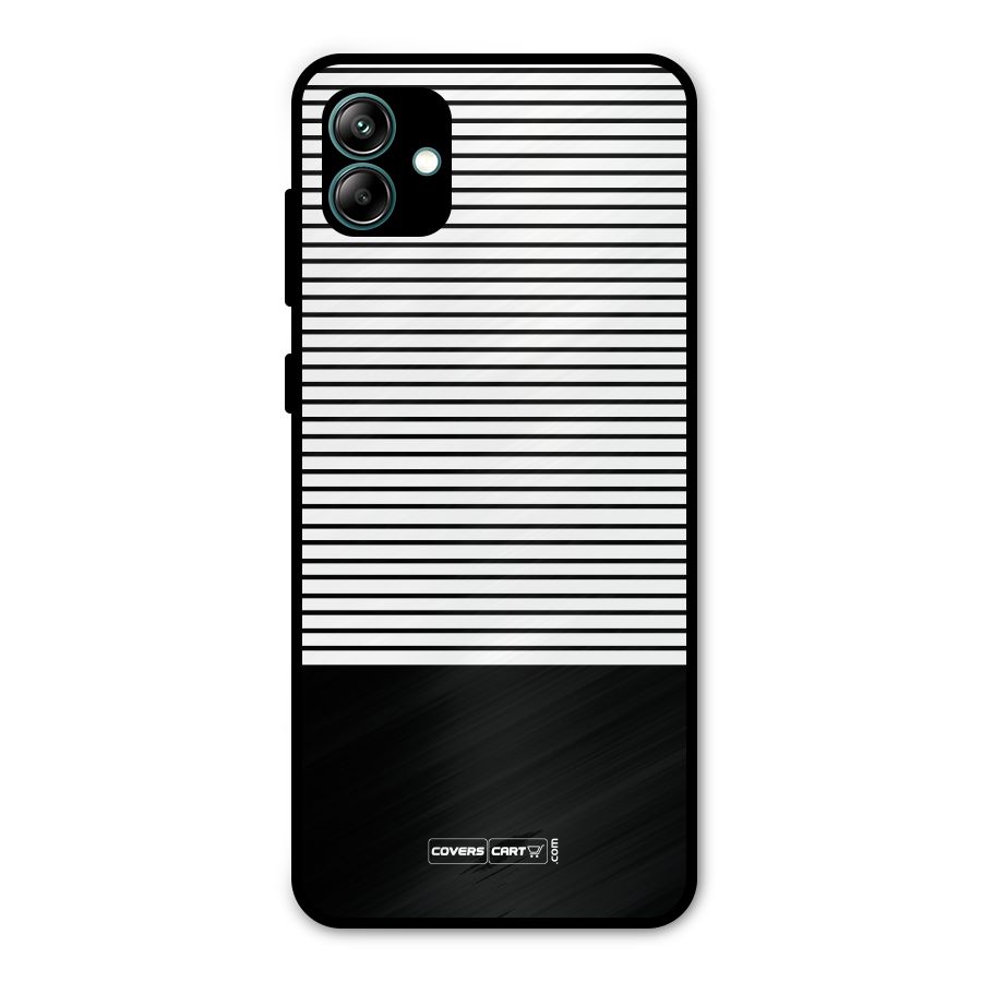 Classy Black Stripes Metal Back Case for Galaxy A04