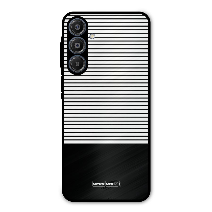 Classy Black Stripes Metal Back Case for Galaxy A16 5G