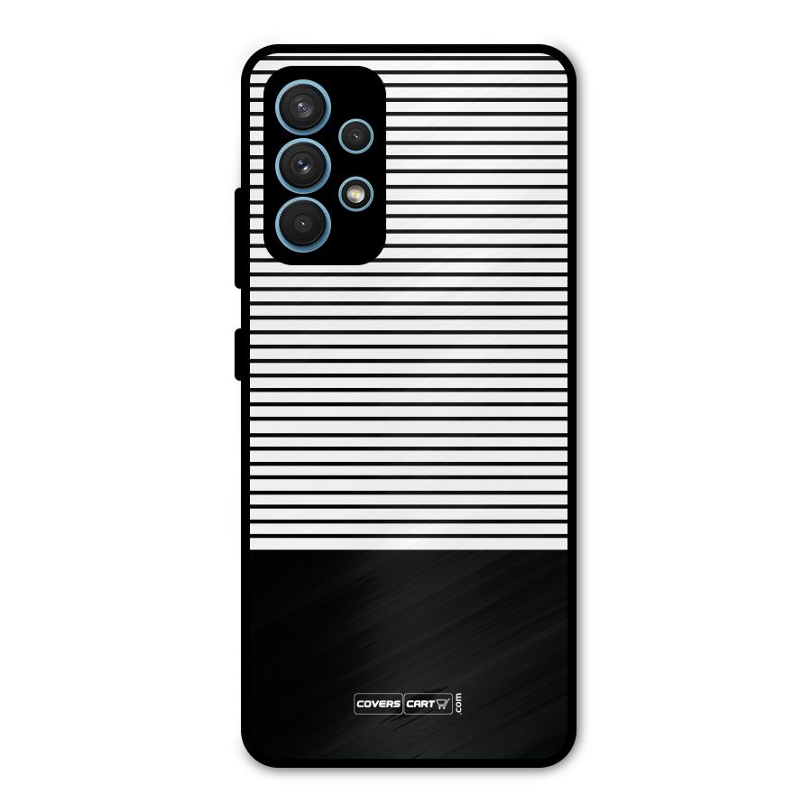 Classy Black Stripes Metal Back Case for Galaxy A32