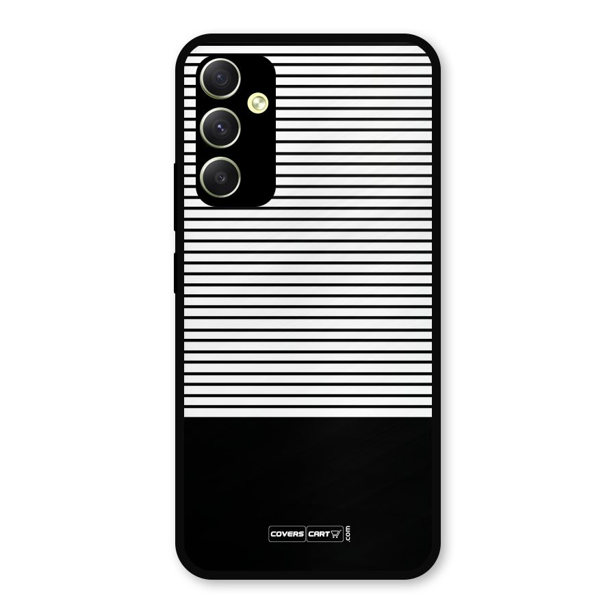 Classy Black Stripes Metal Back Case for Galaxy A34