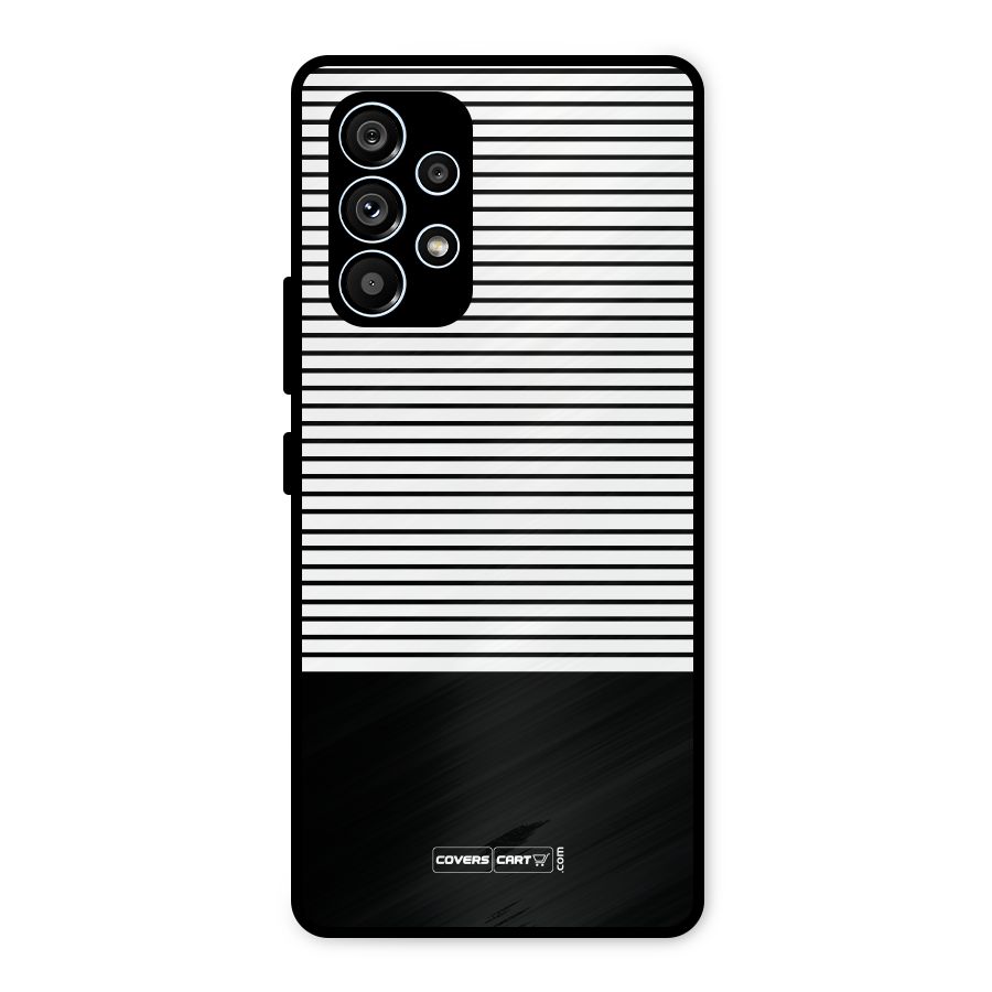 Classy Black Stripes Metal Back Case for Galaxy A53 5G