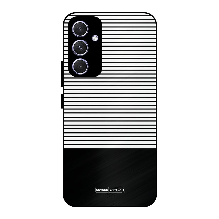 Classy Black Stripes Metal Back Case for Galaxy A54