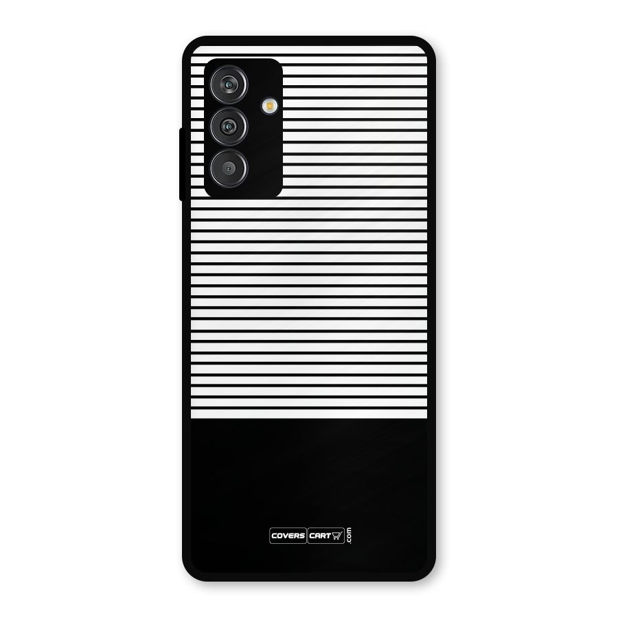 Classy Black Stripes Metal Back Case for Galaxy F13