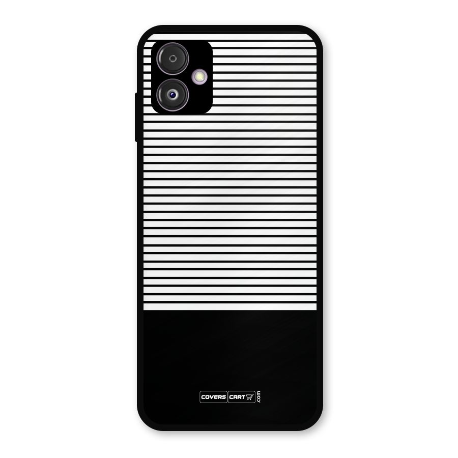 Classy Black Stripes Metal Back Case for Galaxy F14