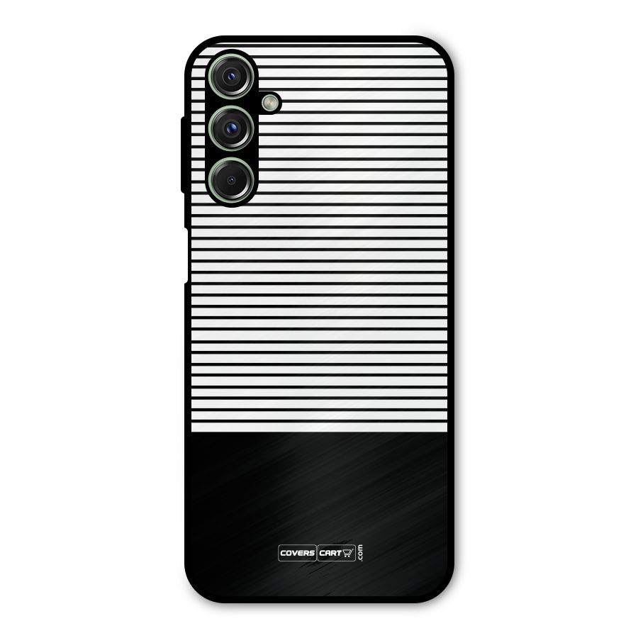 Classy Black Stripes Metal Back Case for Galaxy M34