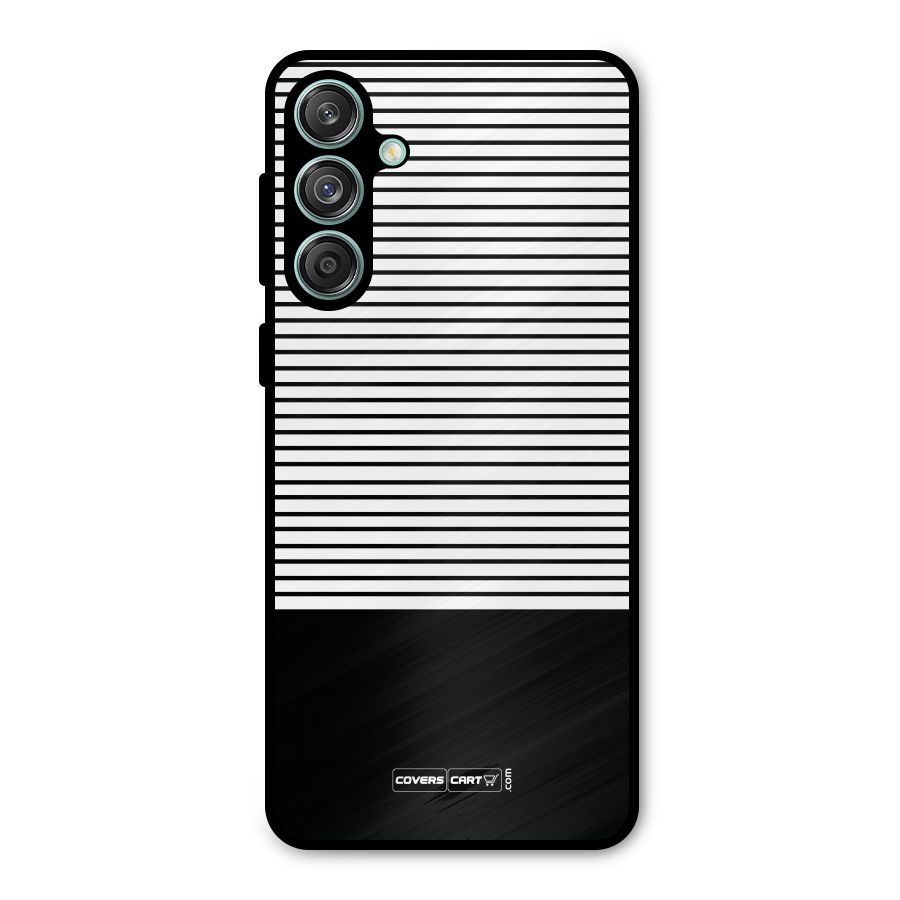 Classy Black Stripes Metal Back Case for Galaxy M55 5G