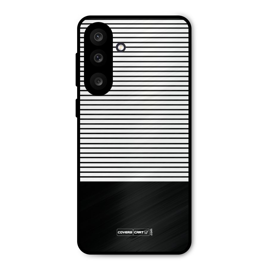 Classy Black Stripes Metal Back Case for Galaxy M56
