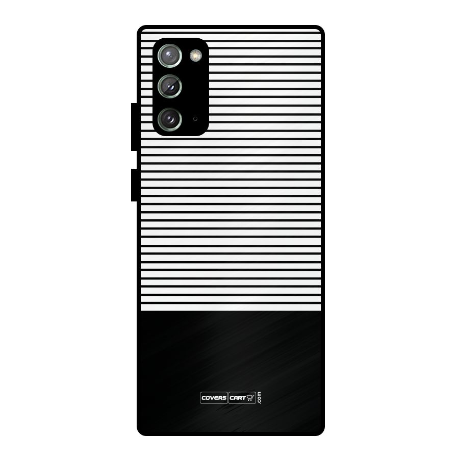 Classy Black Stripes Metal Back Case for Galaxy Note 20