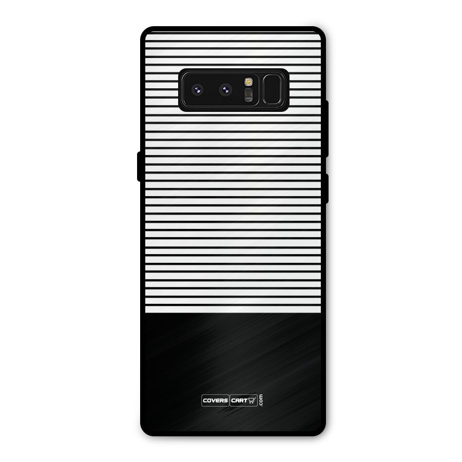 Classy Black Stripes Metal Back Case for Galaxy Note 8