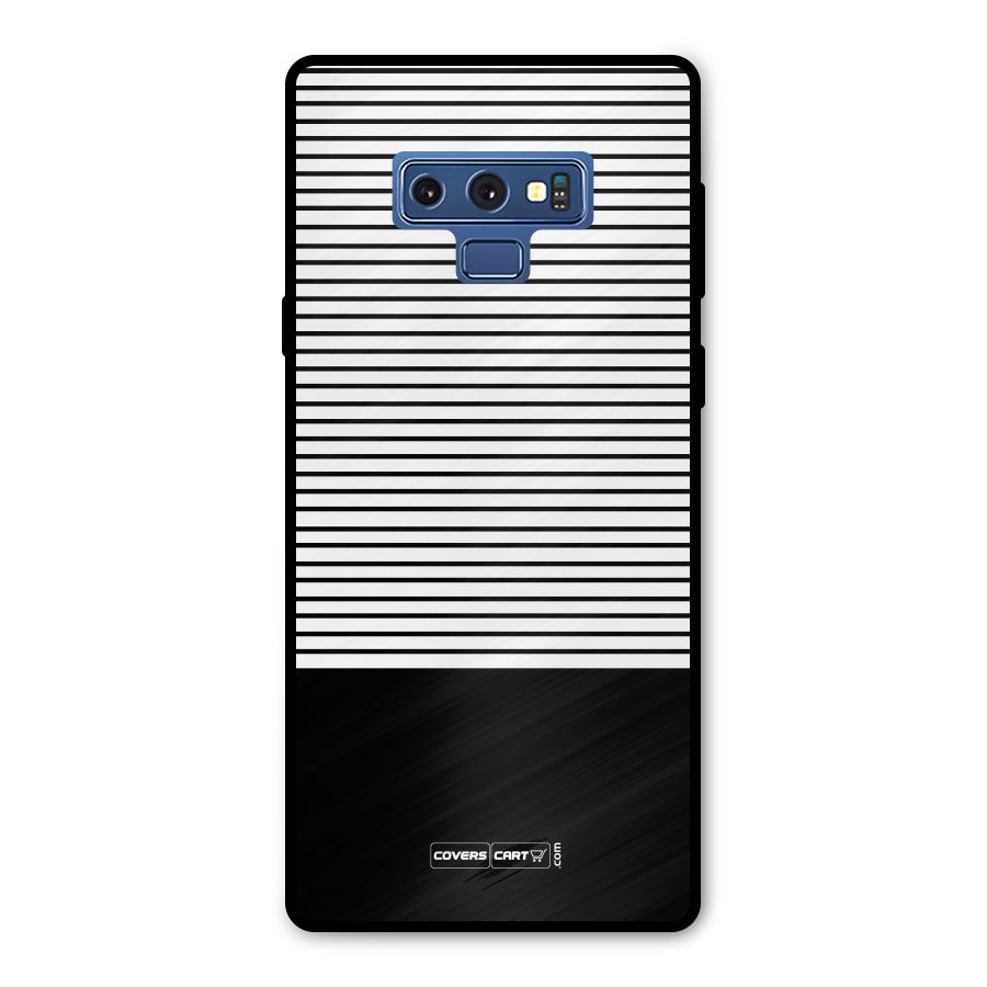 Classy Black Stripes Metal Back Case for Galaxy Note 9