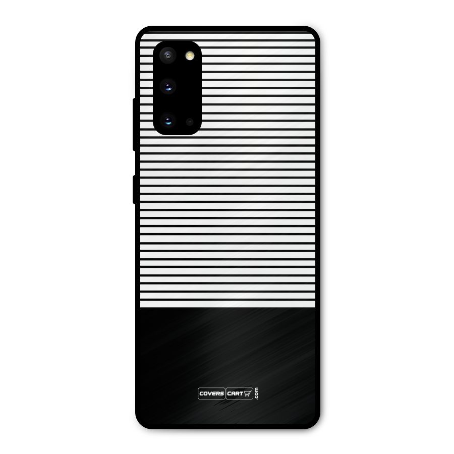 Classy Black Stripes Metal Back Case for Galaxy S20