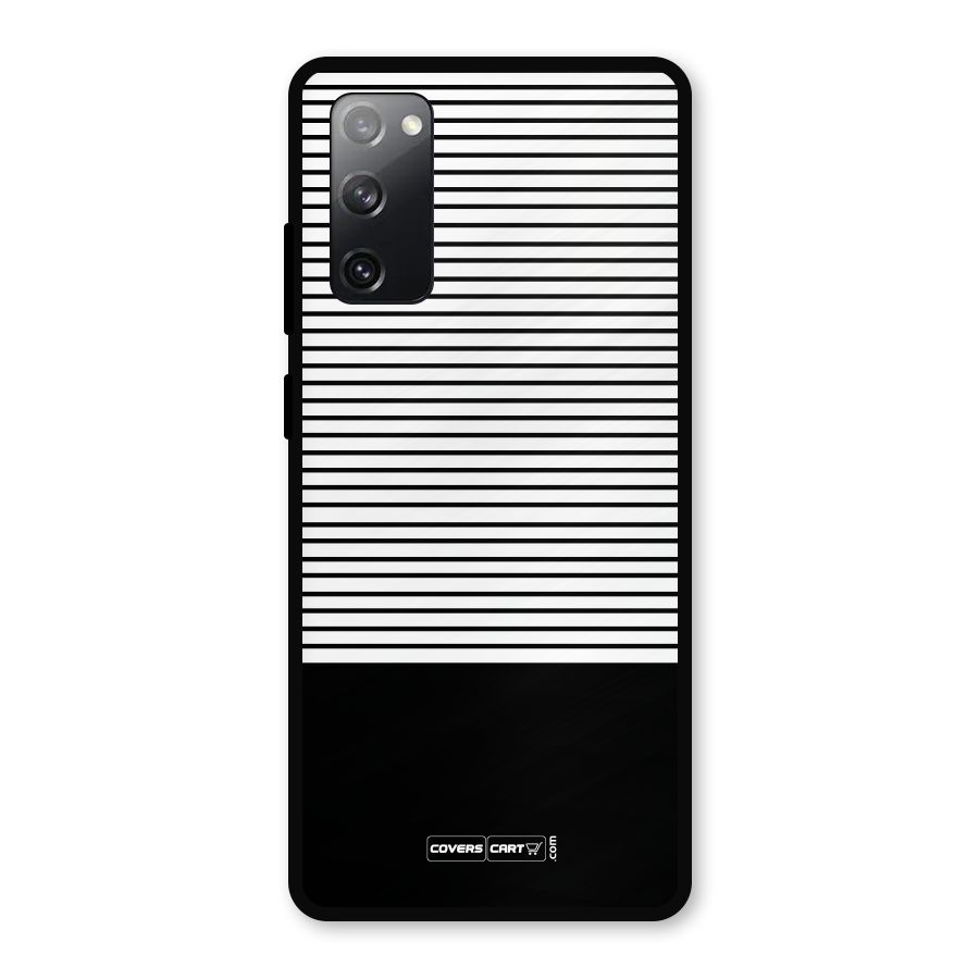 Classy Black Stripes Metal Back Case for Galaxy S20 FE