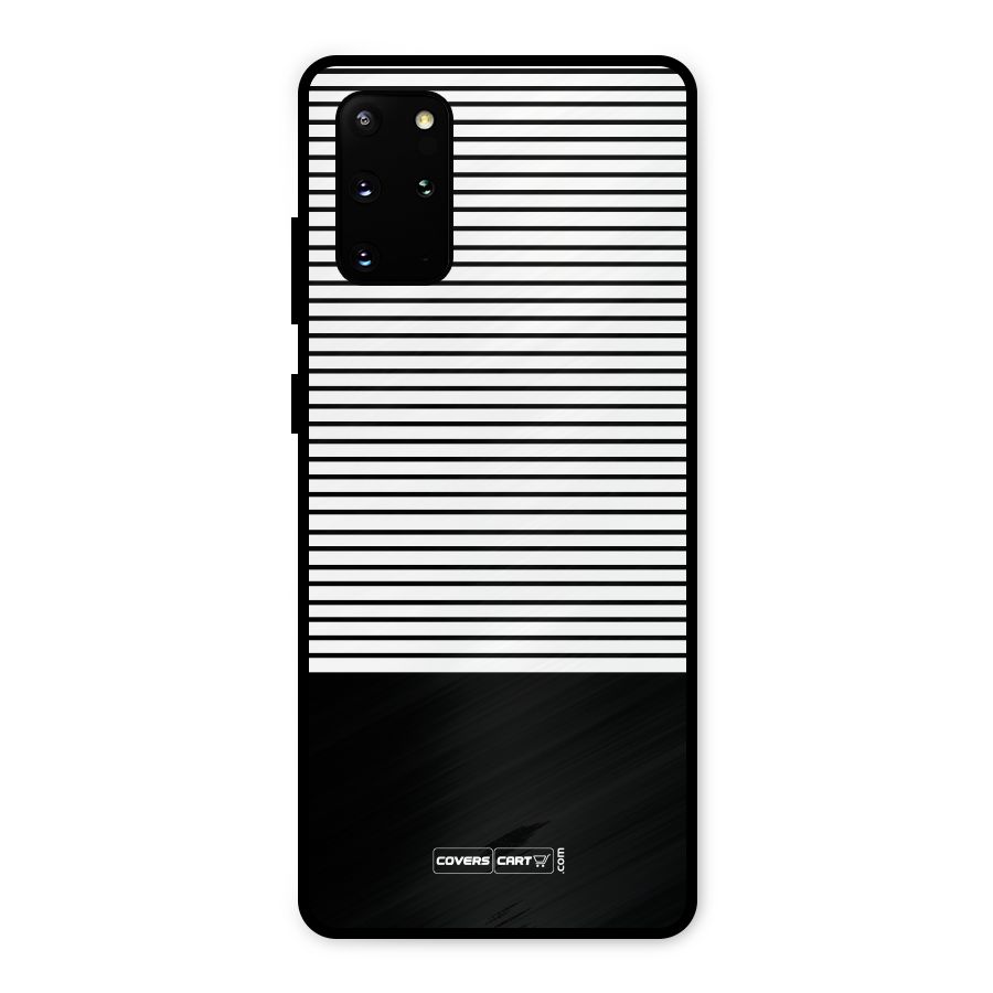 Classy Black Stripes Metal Back Case for Galaxy S20 Plus