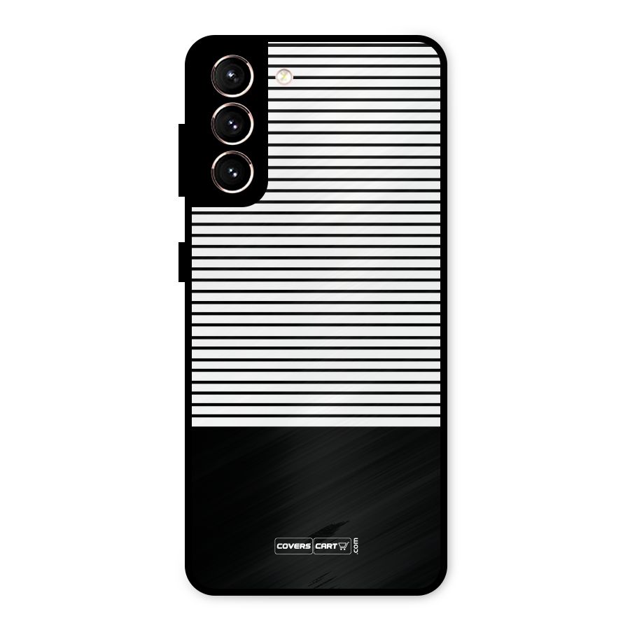 Classy Black Stripes Metal Back Case for Galaxy S21 5G