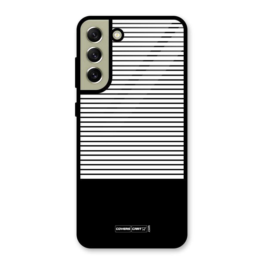 Classy Black Stripes Metal Back Case for Galaxy S21 FE 5G (2023)