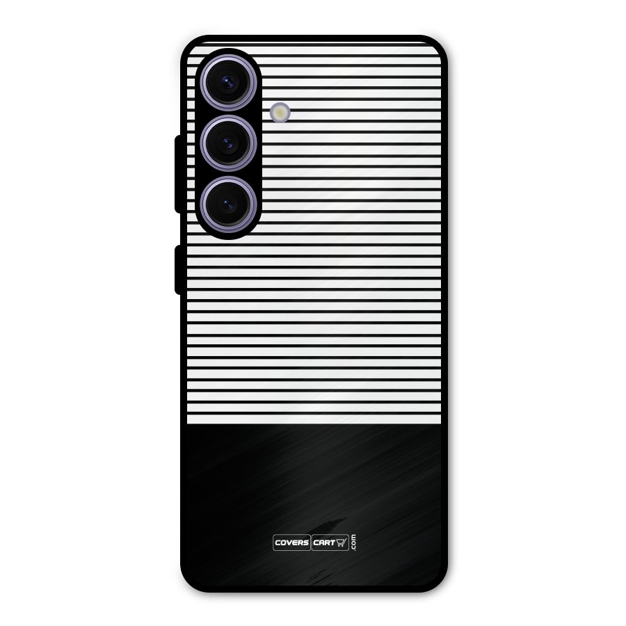 Classy Black Stripes Metal Back Case for Galaxy S24