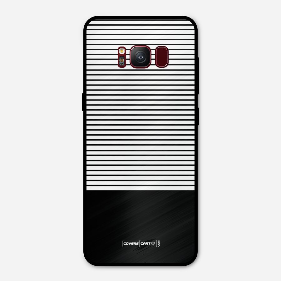 Classy Black Stripes Metal Back Case for Galaxy S8